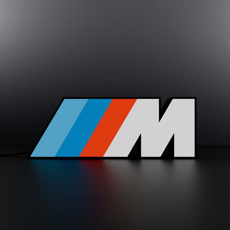 BMW M logo LED sign Lightbox