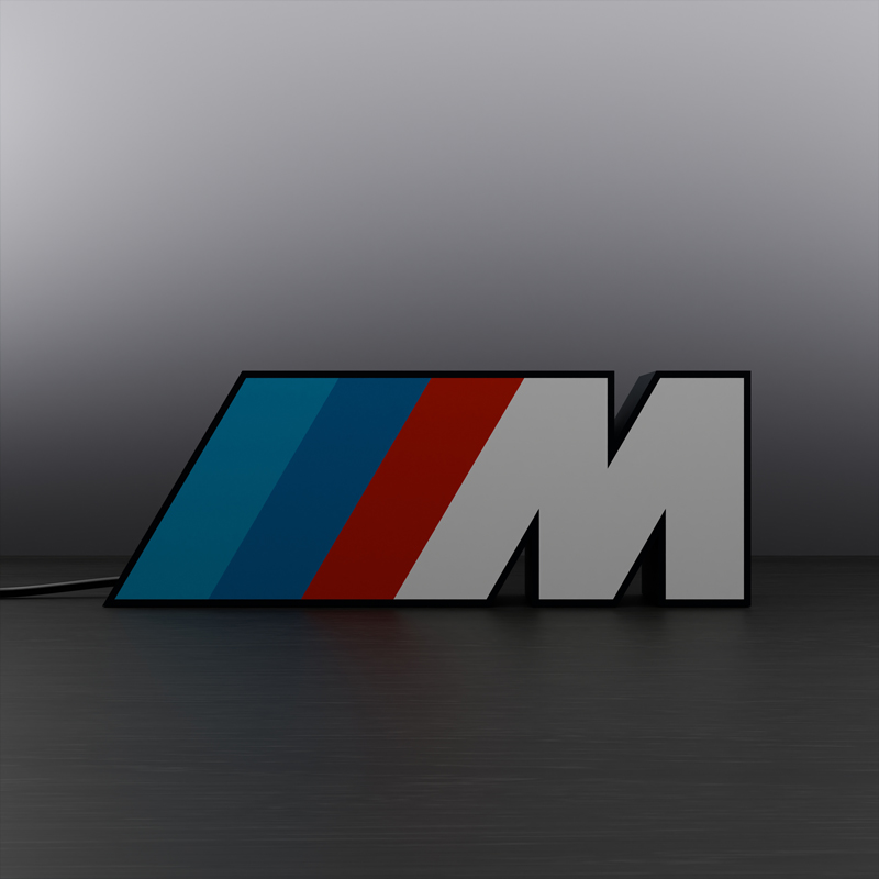 BMW M logo LED sign Lightbox