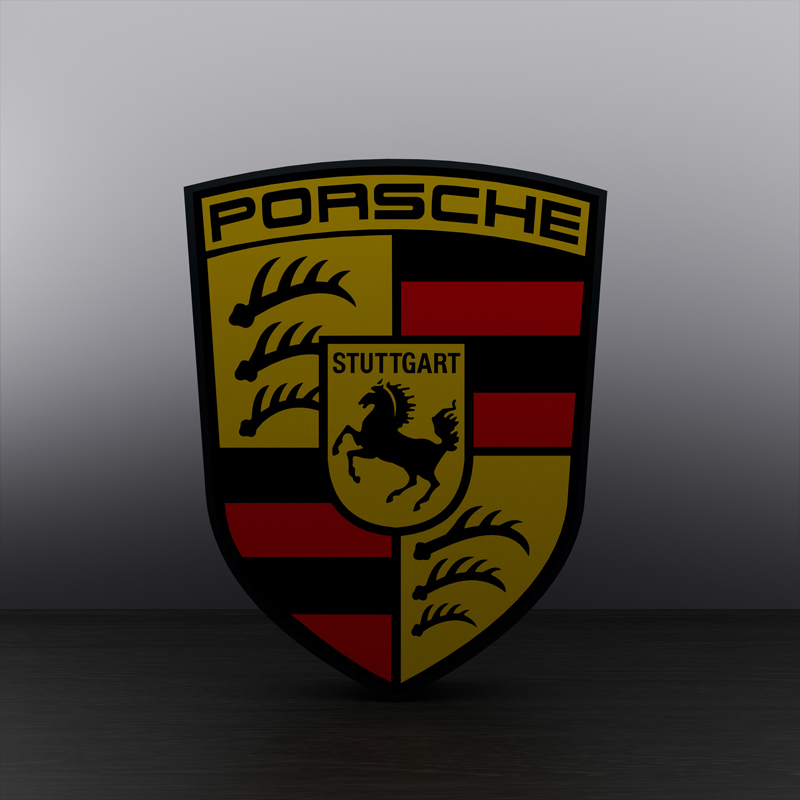 Porsche logo LED sign Lightbox