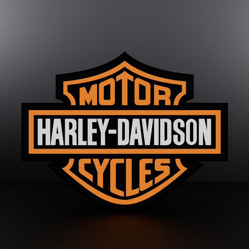 Harley Davidson logo LED sign Lightbox