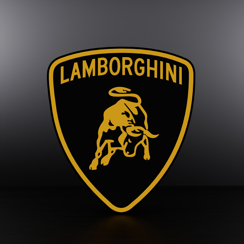 Lamborghini logo LED sign Lightbox