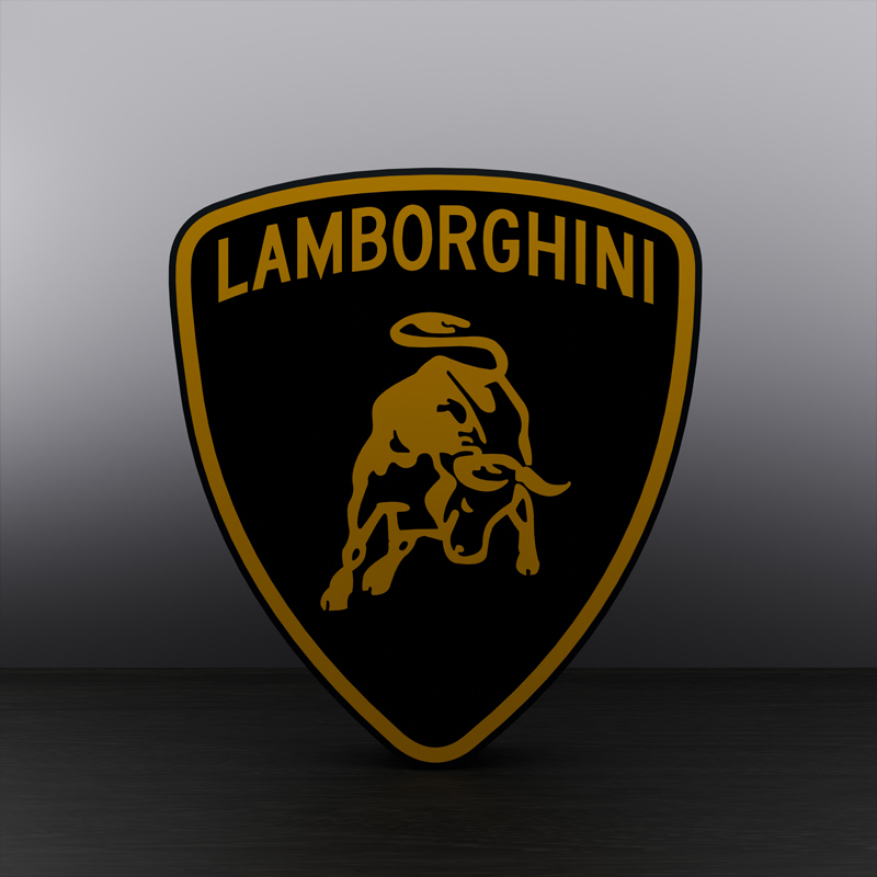 Lamborghini logo LED sign Lightbox