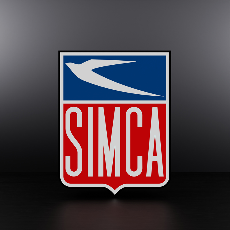 Simca logo LED sign Lightbox