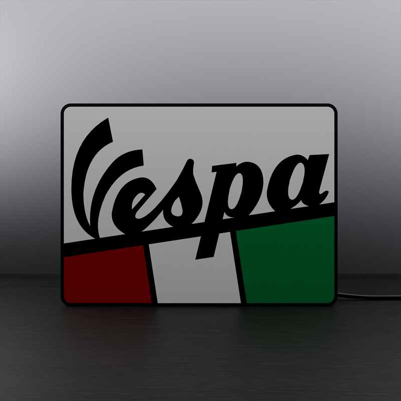 Vespa logo LED sign Lightbox